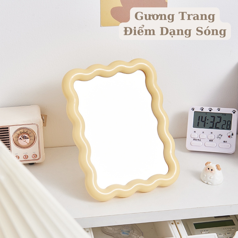 Gương Trang Điểm Để Bàn Hình Chữ Nhật Dạng Sóng 5