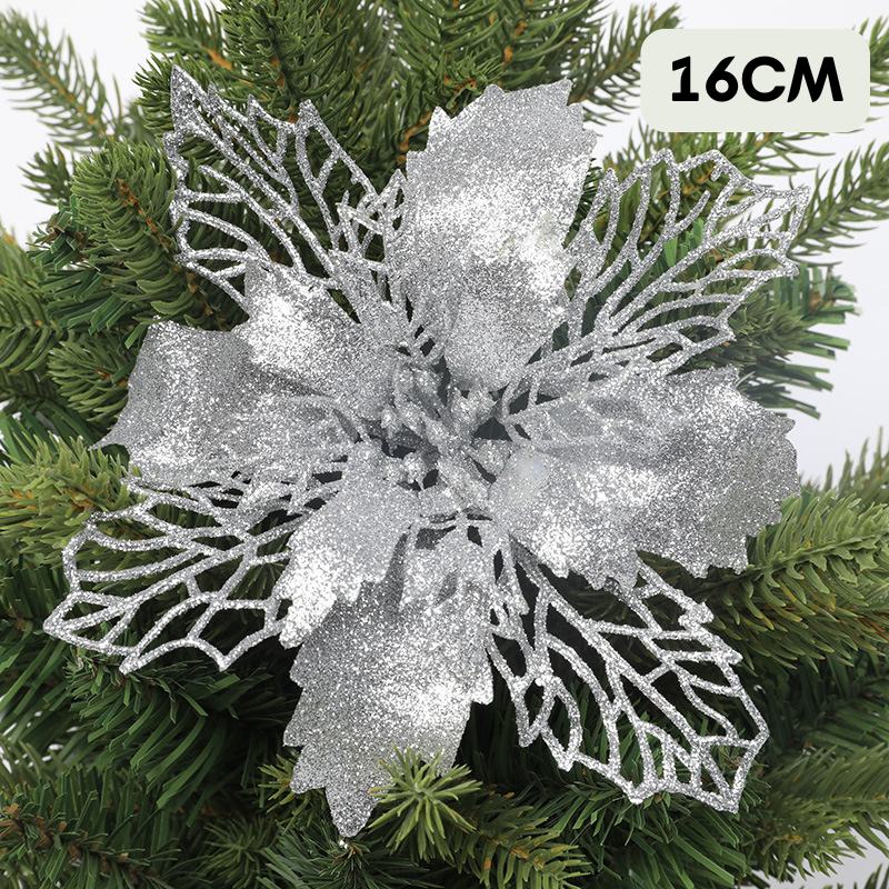 Hoa Trạng Nguyên Kép Phủ Nhũ 16CM 5