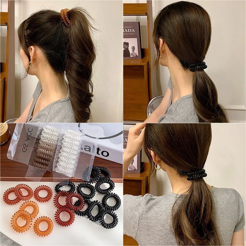 Hộp 9 Dây Cột Tóc Lò Xo Đàn Hồi 5