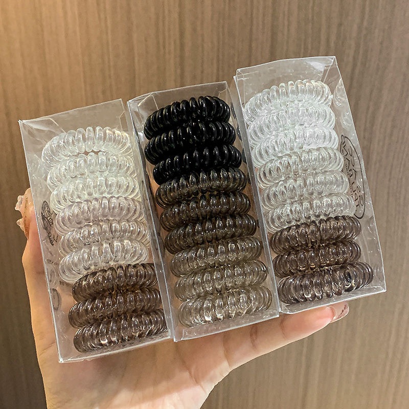 Hộp 9 Dây Cột Tóc Lò Xo Đàn Hồi 4