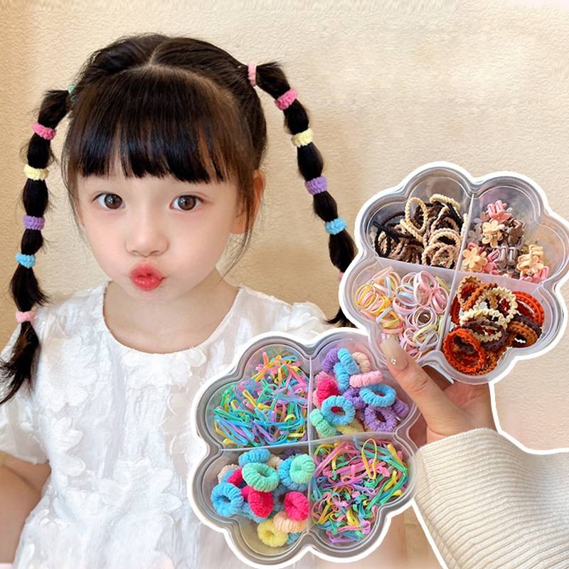 Hộp Phụ Kiện Cột Tóc 4 Ngăn Hình Hoa Cho Bé 5