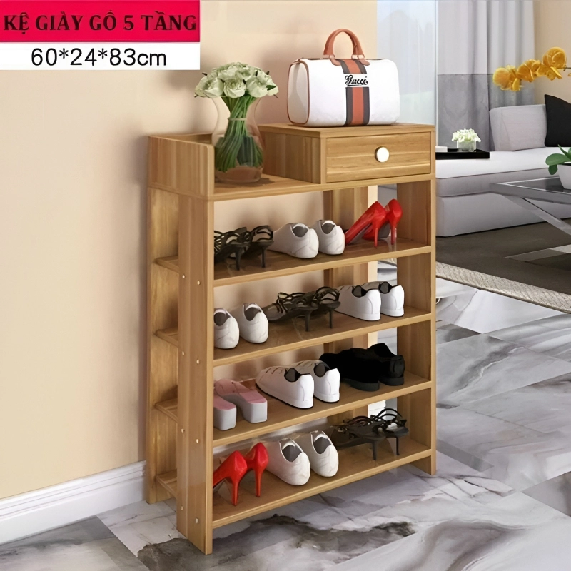 KỆ ĐỂ GIÀY DÉP 5 TẦNG CÓ NGĂN KÉO TIỆN LỢI 5