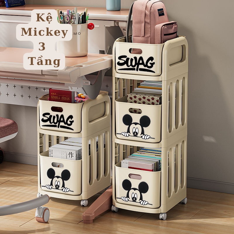 Kệ Nhựa Để Đồ 3 Tầng Mickey 4