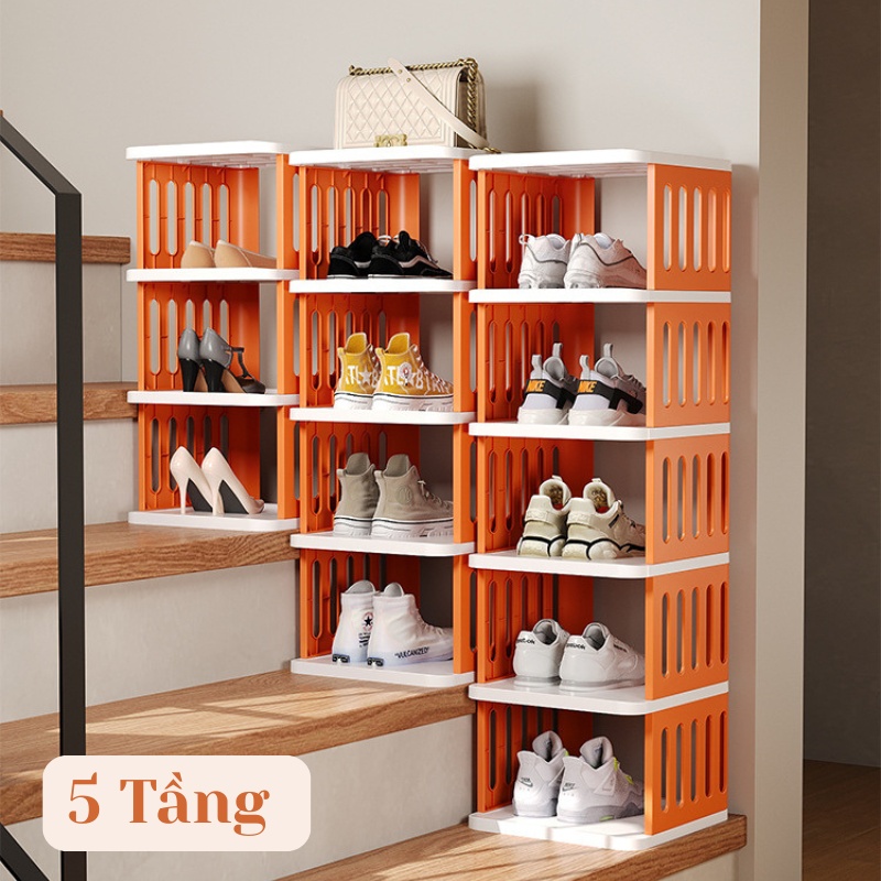 Kệ Nhựa Giày Dép Sọc Đứng 5 Tầng 3