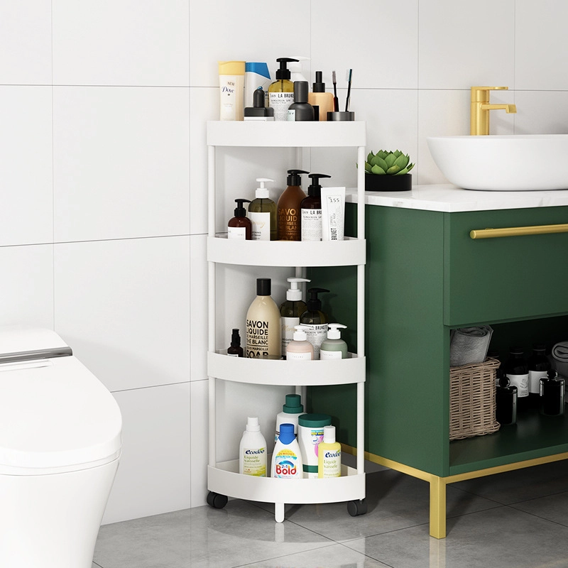 Kệ nhựa góc tam giác để đựng đồ đa năng 3-4 tầng bé màu trắng 5