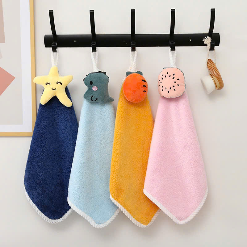 Khăn Lau Tay Treo Tường Lông Cừu San Hô Mềm Mại 4