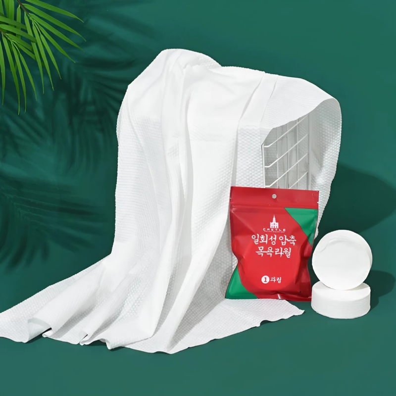 KHĂN NÉN MÀU ĐỎ TẮM 1 LẦN BỎ 5