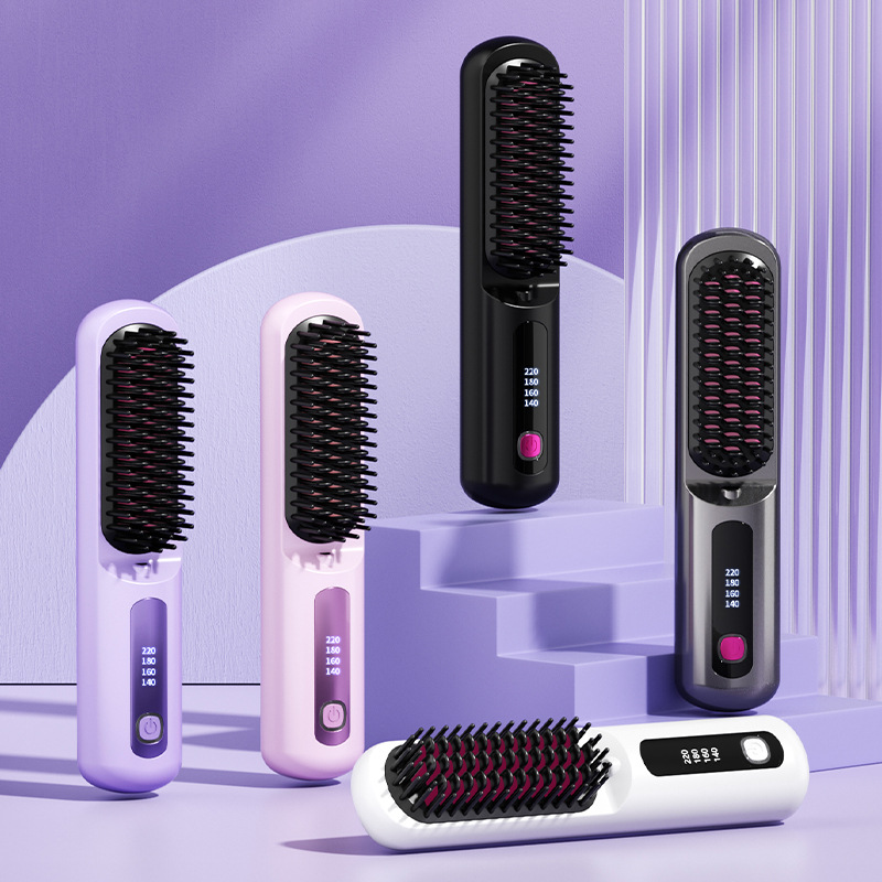 Lược Điện Duỗi Tóc Ion Âm Không Dây Màn Hình Số 4
