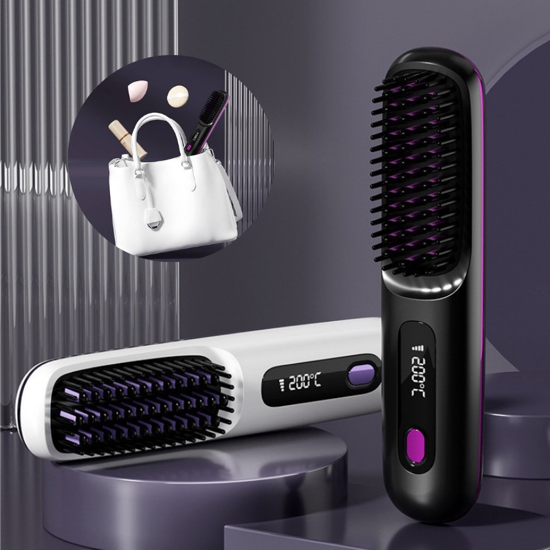 Lược Điện Duỗi Tóc Ion Âm Không Dây Màn Hình Số 5