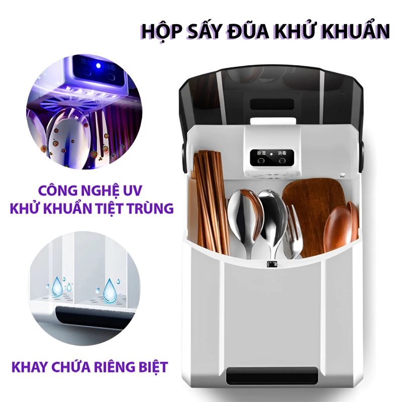 Máy Khử Trùng Đũa Thìa Có Tia UV Diệt Khuẩn5