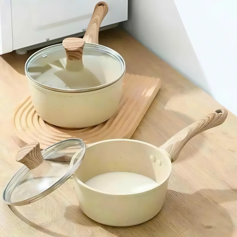 Nồi Chống Dính Cán Dài Vân Đá 18cm 4