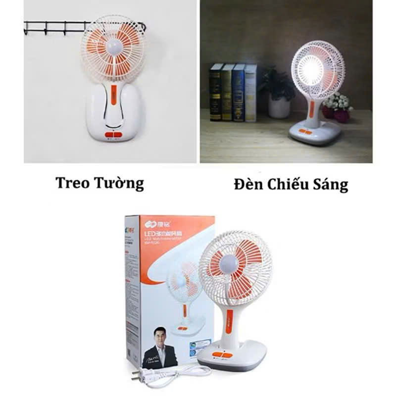 Quạt Bàn Ông Tây Tích Điện KM-F0166-3