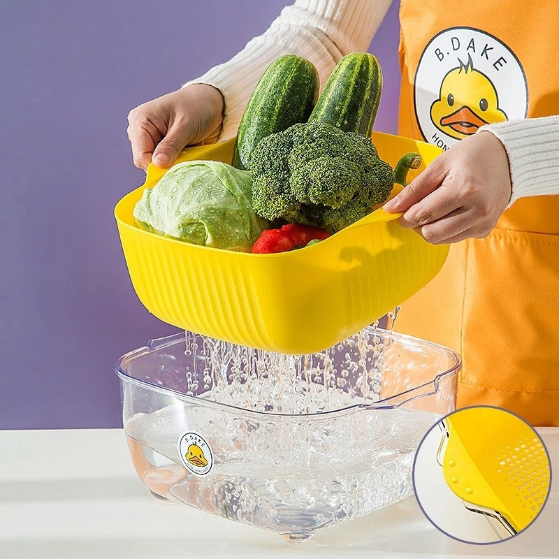 SÉT 6 CÁI RỔ VỊT VÀNG BDUCK Rửa Rau Củ 7