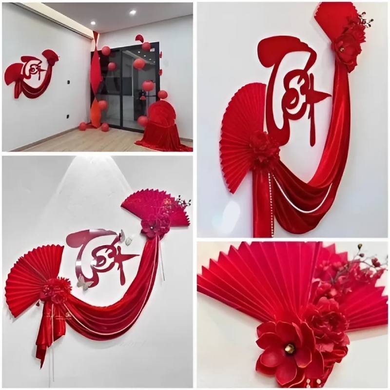 Set Trang Trí Vải Nhung Chữ Tết 4