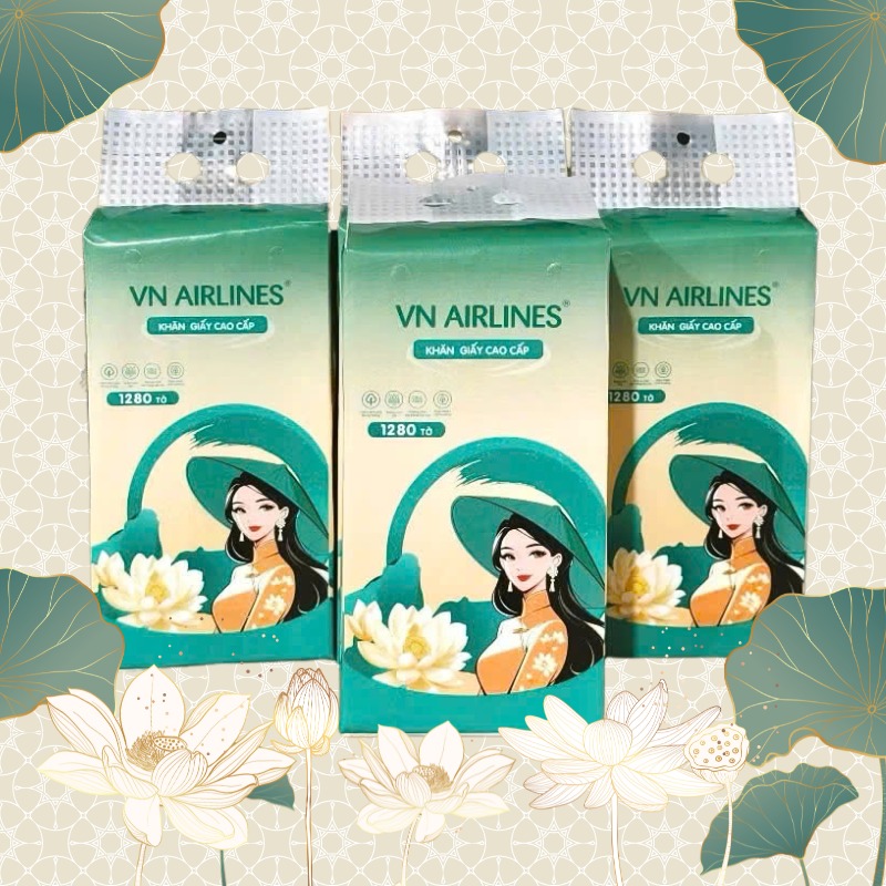 Thùng Khăn Giấy Rút VN Airlines Cô Gái Sắc Việt 5