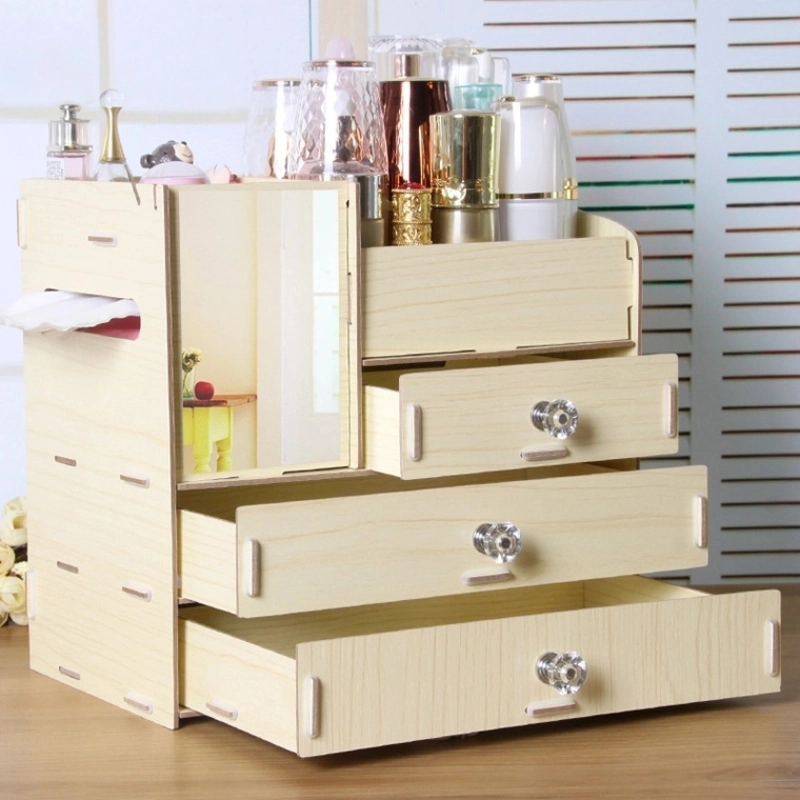 TỦ ĐỂ MỸ PHẨM TRANG ĐIỂM CÓ GƯƠNG ĐỨNG VÀ HỌC KHĂN GIẤY CAO CẤP 4