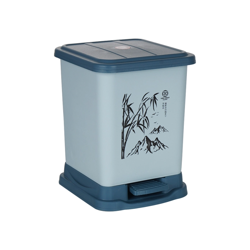 Việt Nhật Mã 8031 Thùng đựng rác vuông bật nắp có nắp đậy 7L - 5