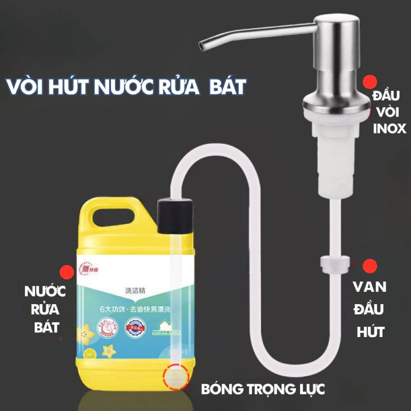 Vòi Bơm Lấy Xà Phòng Có Giá Để Đồ 5