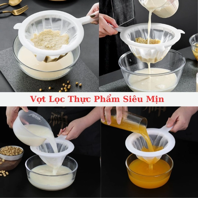 Vợt Lọc Thực Phẩm Siêu Mịn Có Thể Tái Sử Dụng 4