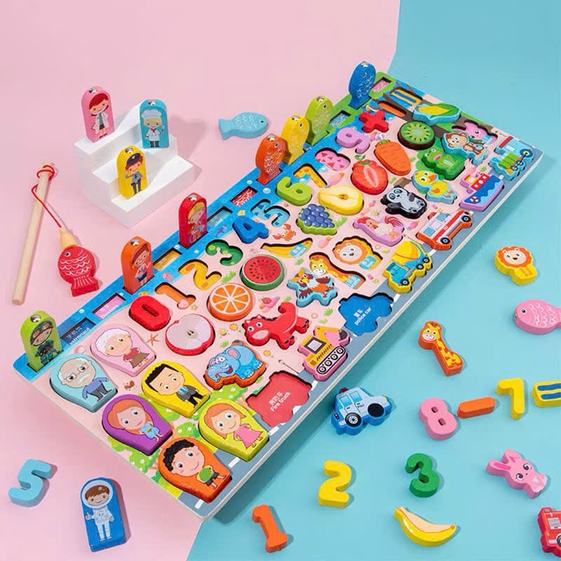 Bảng Câu Cá Gỗ Thông Minh 6in1 4