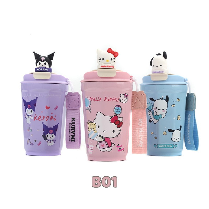 Bình Giữ Nhiệt 400ML Hình Thú có dây treo 5