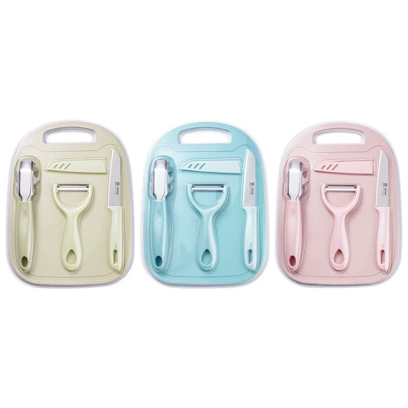 Bộ 4 Món Dao, Thớt, Đồ Bào, Khui Đa Năng 4