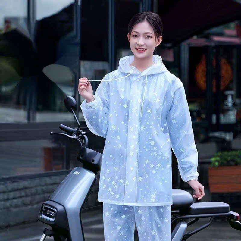 Bộ Áo Mưa Hoa Tuyết Mềm Dẻo 4