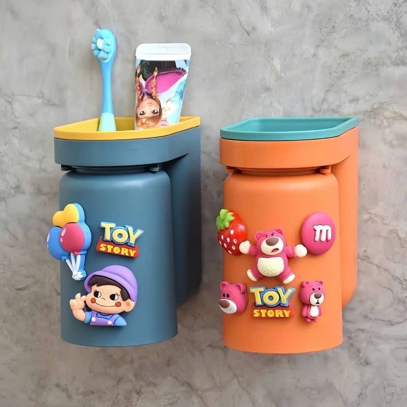Bộ Cốc Để Bàn Chải Đánh Răng Gắn Tường Cho Bé Kèm Sticker 5