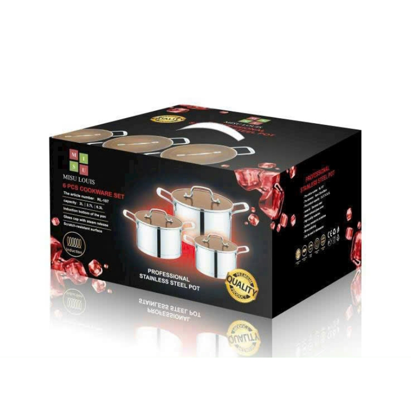 Bộ nồi inox 3 món Misu Louis 5