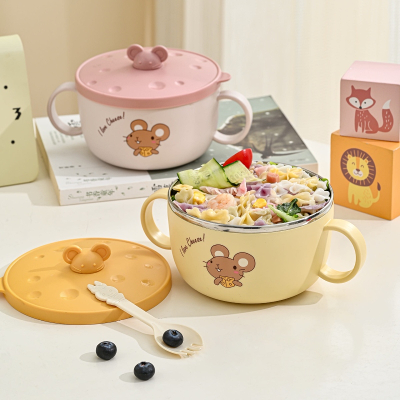 Ca Mì Hình Chú Chuột 2 Quai Có Nắp 4