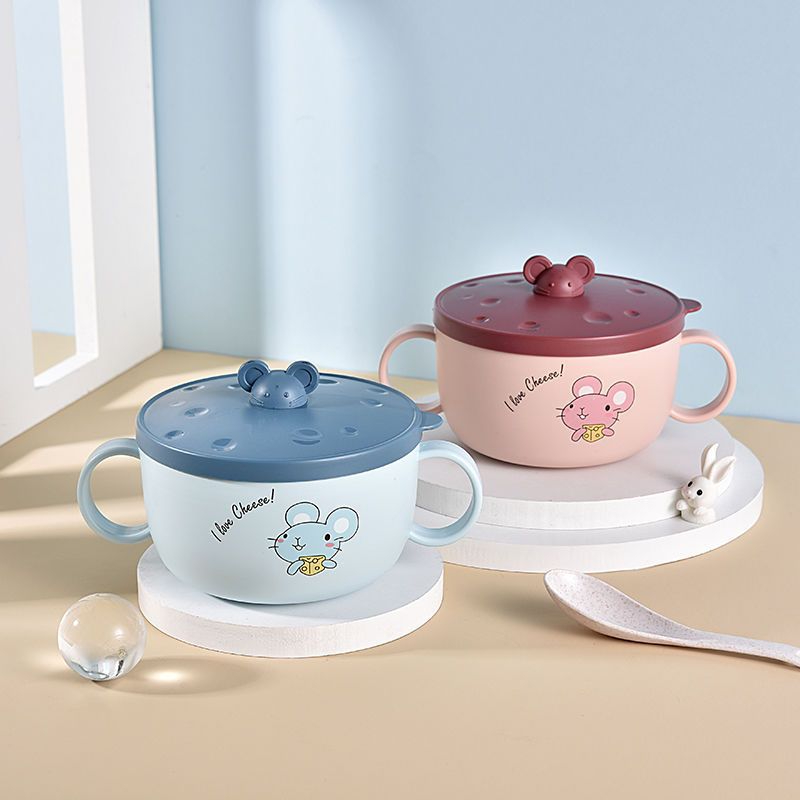 Ca Mì Hình Chú Chuột 2 Quai Có Nắp 5