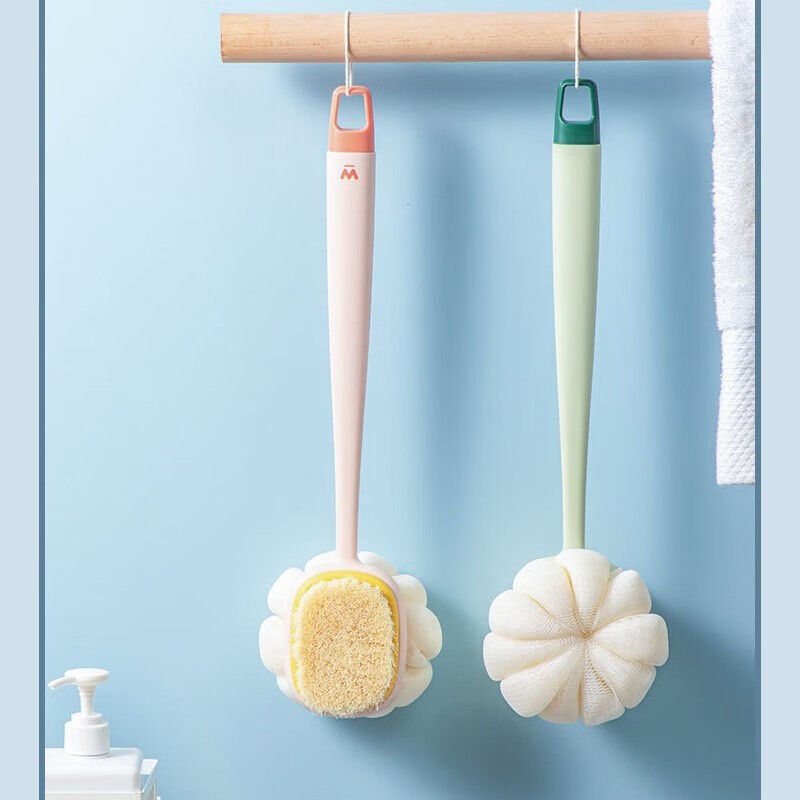 Cây Bông Tắm Hình Hoa Chà Lưng 2 Mặt Kèm Bàn Chải 4