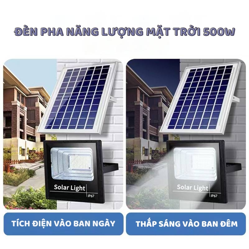 Đèn Pha Năng Lượng Mặt Trời Solar Light 500W 4