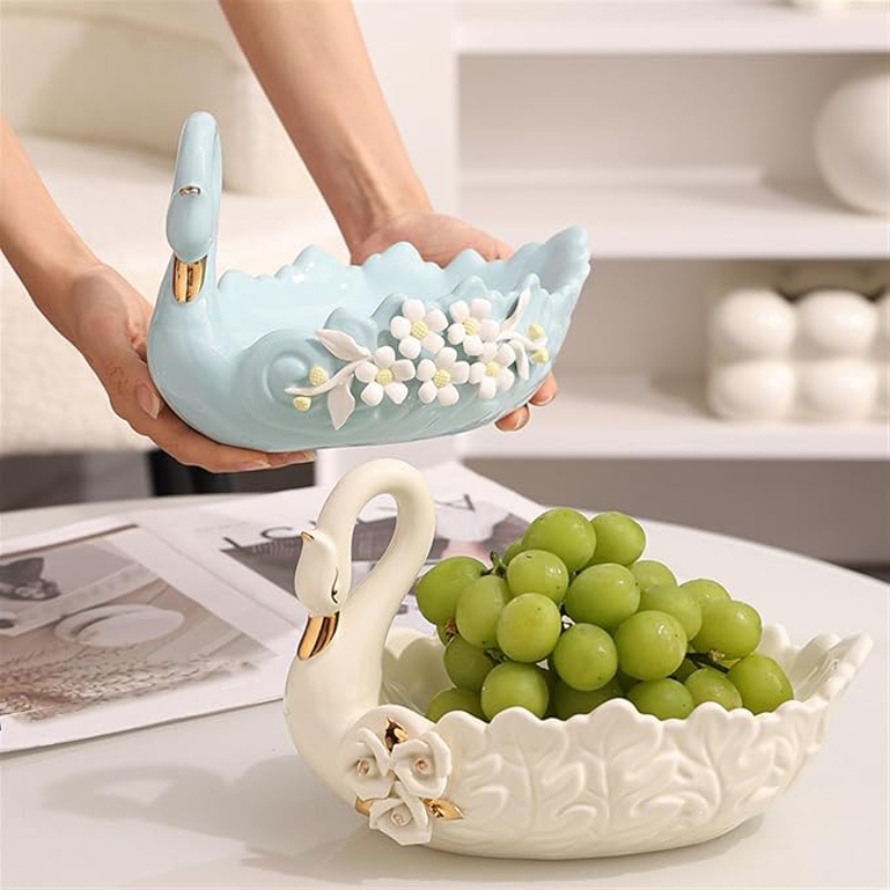 Đĩa Sứ Đựng Trái Cây Hình Thiên Nga 4