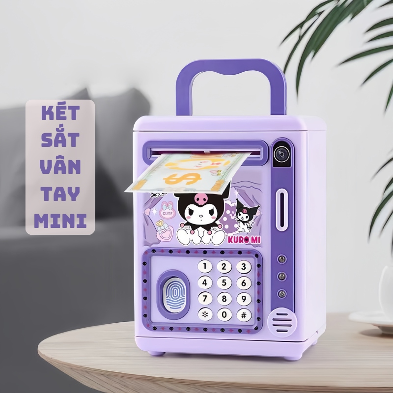 Đồ Chơi Két Sắt Mini Có Khóa Vân Tay Cho Bé 5