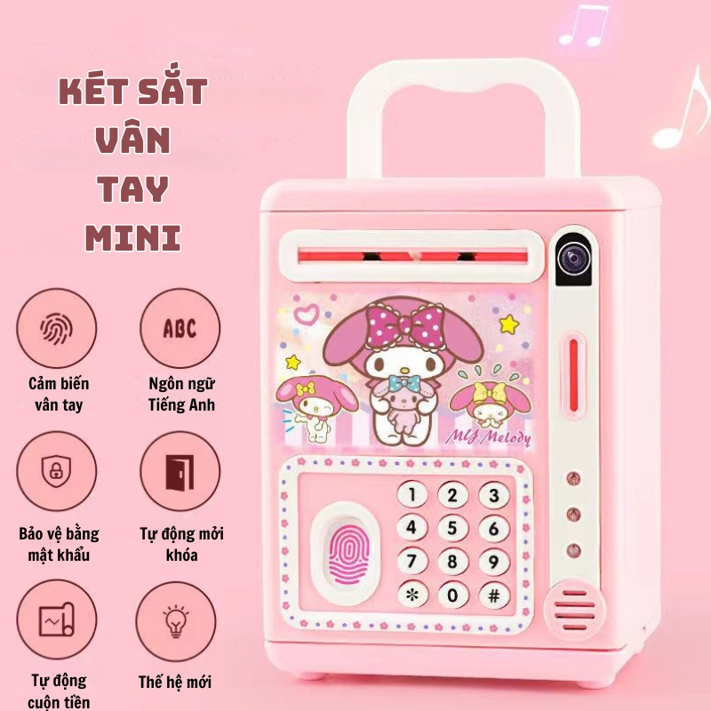 Đồ Chơi Két Sắt Mini Có Khóa Vân Tay Cho Bé 4