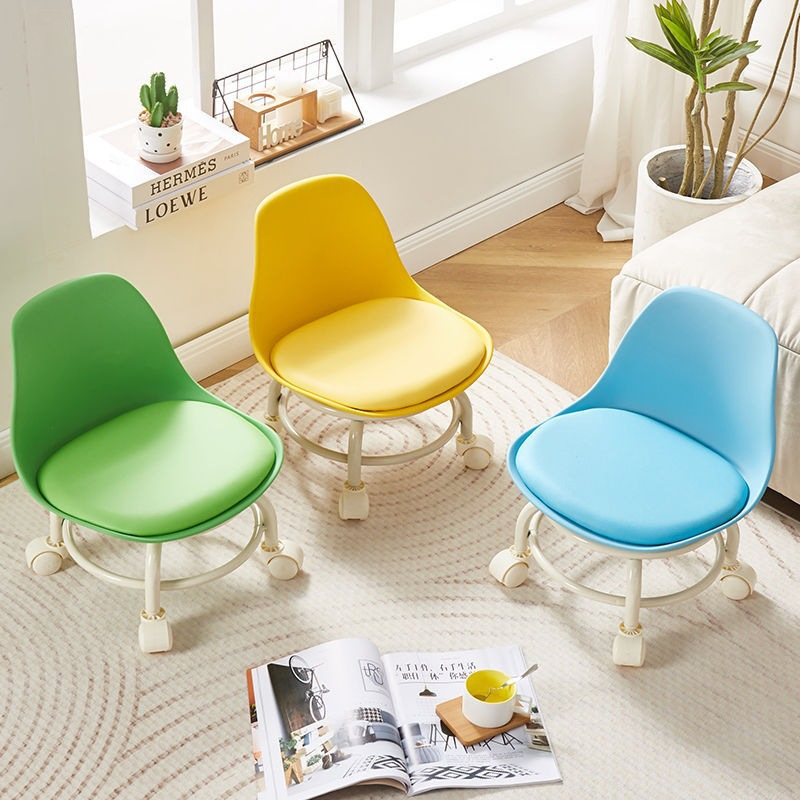 Ghế Tựa Lưng Mini Có Bánh Xe Xoay 360 5