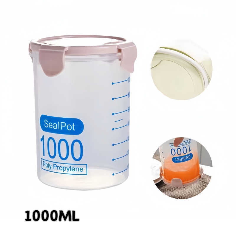 Hộp Nhựa 1000ML Đựng Thức Phẩm Có Chia Vạch 5