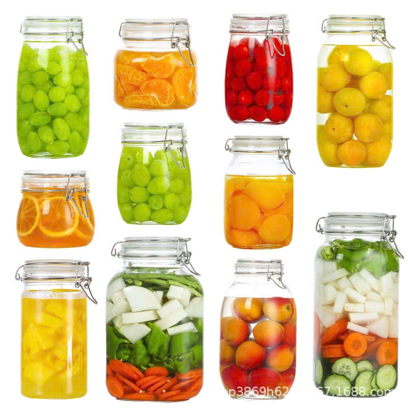 Hũ Thủy Tinh Nắp Cài Kín Hơi Đựng Thực Phẩm Có Gioăng Cao Su 1500ml 5