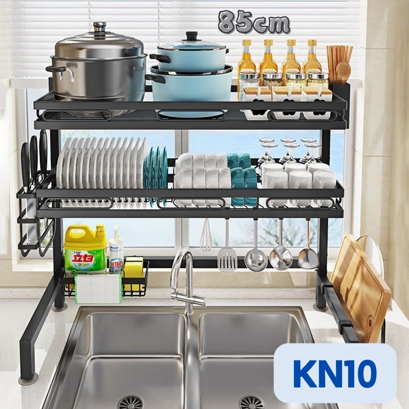 Kệ Để Chén Đĩa 2 Tầng Thông Minh Trên Bồn Rửa Bát 85cm 4