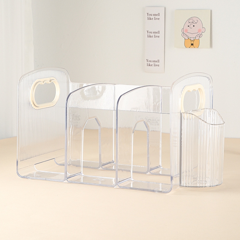 Kệ Đựng Sách Để Bàn 4 Ngăn Trong Suốt 5