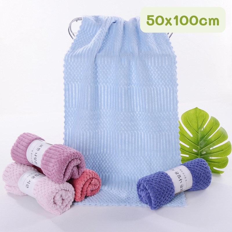 Khăn Tắm Sợi Siêu Mềm Thế Hệ Mới 50x100CM Có Viền 5