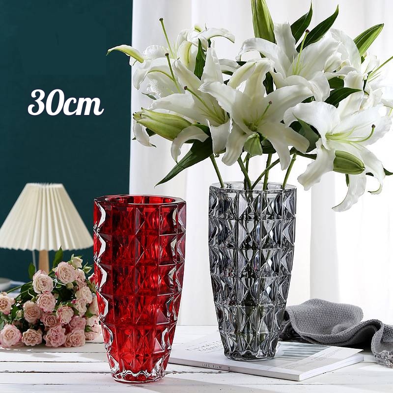 Lọ Hoa Pha Lê Vân Kim Cương 30CM 5