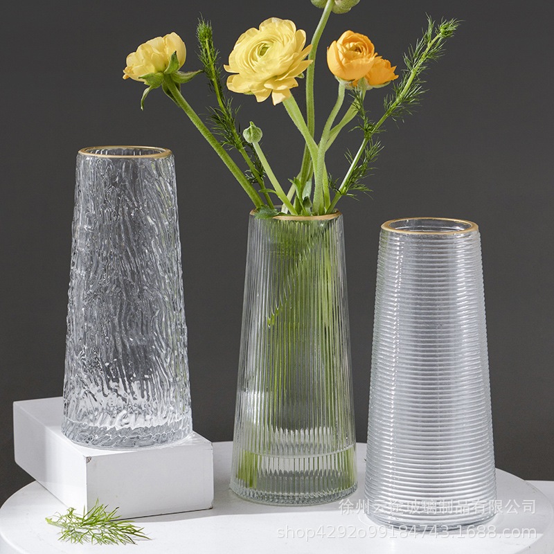 Lọ Hoa Pha Lê Viền Vàng 4