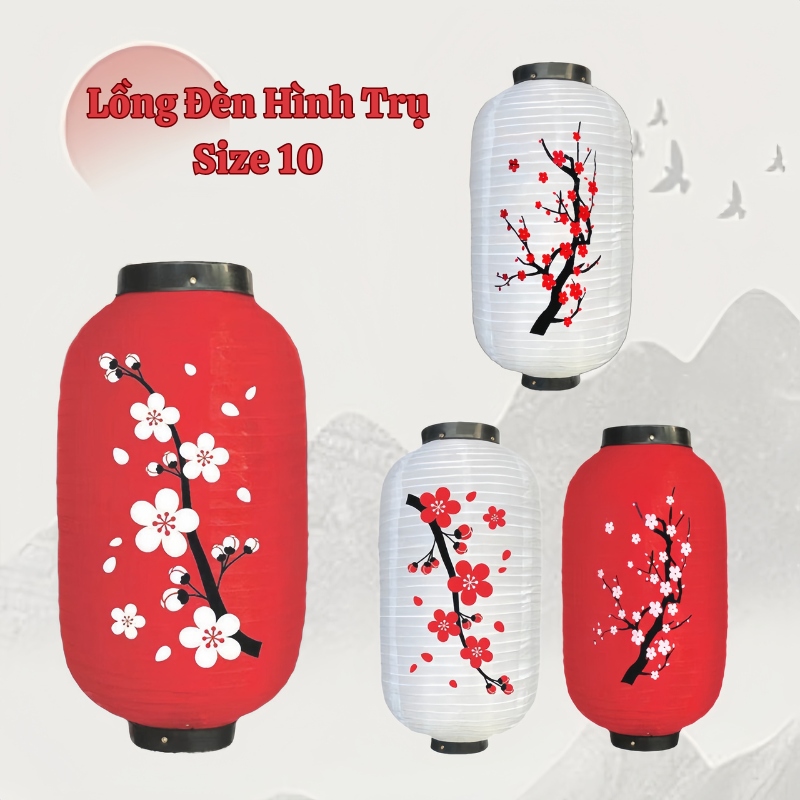 Lồng Đèn Hình Trụ Size 10 Phong Cách Cổ Điển 4