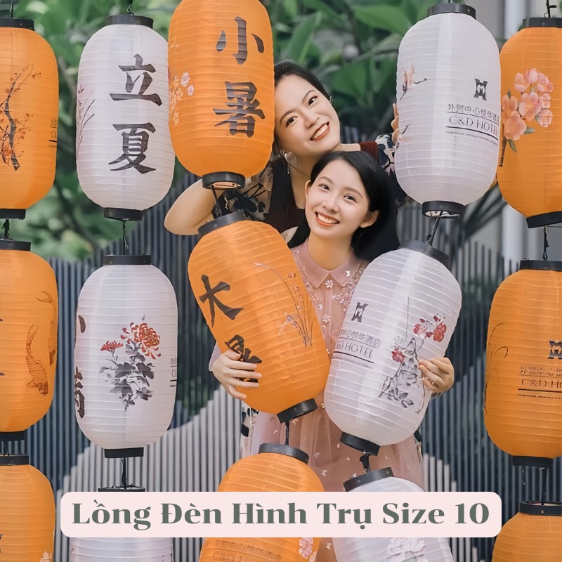 Lồng Đèn Hình Trụ Size 10 Phong Cách Cổ Điển 5