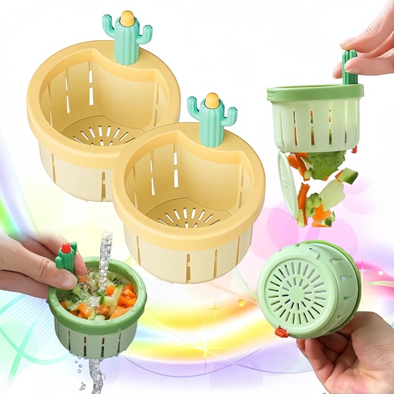 Lưới Lọc Rác Bồn Rửa Bát Có Nút Nhấn Đổ Rác Hình Xương Rồng 4