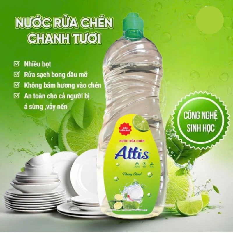 Nước Rửa Chén Altis Chanh Không Màu 800ml 4