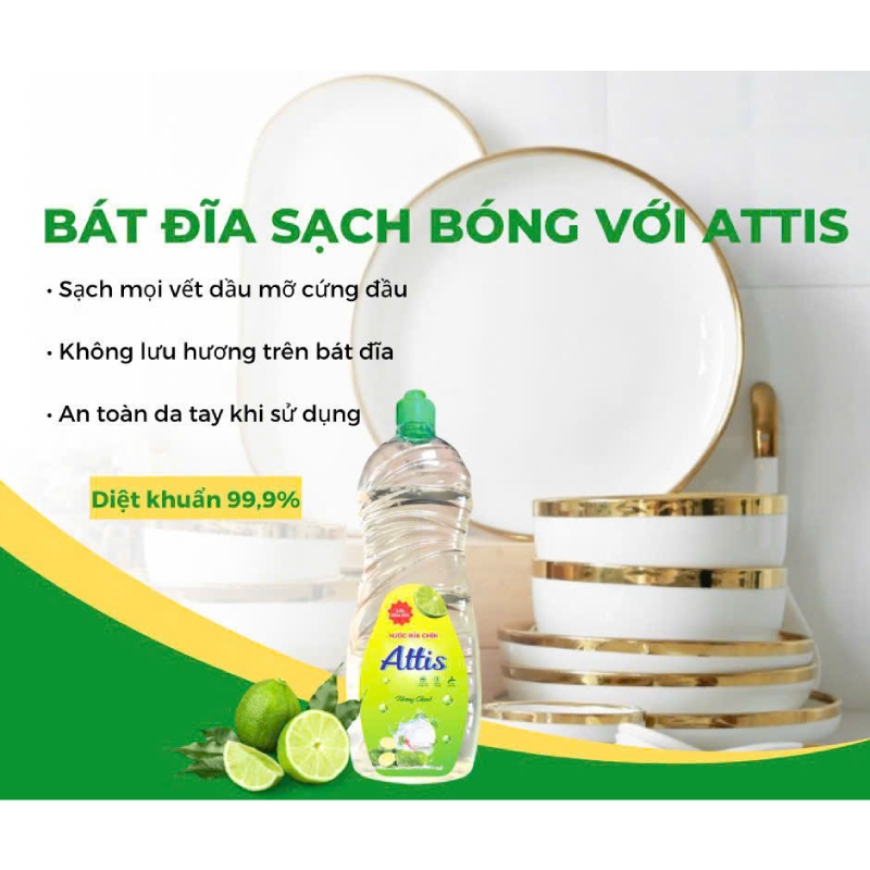 Nước Rửa Chén Altis Chanh Không Màu 800ml 5