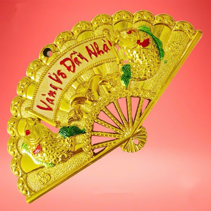 Quạt Vàng Treo Trang Trí 12cm 5